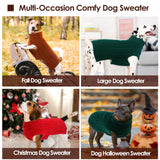 AOFITEE XL Dog Sweater, Extra Large Dog Sweater Girl Boy, Warm Turtleneck Fall Dog Sweaters Girl Boy, Green Dogs Christmas Sweaters Pet Knitwear, Soft Pullover for Beagle, Weimaraner, Dalmation, XL