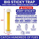 Fly Stick Sticky Fly Traps for Indoors Outdoor 6pk. Non-Toxic Super Sticky Hanging Flies Catcher Paper Tape Strips for Home. Catches All Bugs and gnats. Indoor Outdoor House Flying Insect Trap.