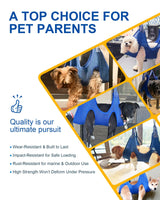 Adjustable Foldable Dog Grooming Arm with Clamp, 26–40 in Height, Safety Hammock & No-Sit Holders, Grooming Restraint for Small & Medium Dogs