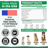 Hemp Calming Chews for Dogs - 240 Treats - Advanced Dog Calming Chews - Anxiety Relief Supplement Treats with Melatonin - Sleep Aid for Separation, Barking, Stress, Hip and Joint Support Made in USA