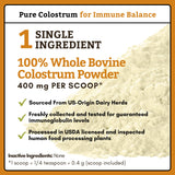 Wholistic Pet Organics Colostrum for Dogs & Cats - Bovine Colostrum Powder - Cat & Dog Allergy Relief, Immune Support & Itching Skin Relief - Cat and Dog Vitamins for Itchy Skin - 2 oz - 140 Scoops