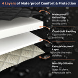 Petloox XL Dog Car Seat Cover for Back Seat, Waterproof Hammock for Car, SUV & Truck, Non-Slip Backseat Cover for Dogs, Heavy-Duty Dog Hammock Style Seat Protector Pets, Easy to Install & Clean