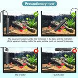 Submersible Aquarium Heater 100W/200W/300W/500W, Fish Tank Heater with high-Temperature Protection and Turtle Tank Heater with Automatic Power-Off When Leaving seawater or Freshwater
