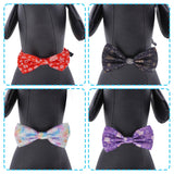 Pai Sence 30 PCS Winter Dog Bow Ties Bulk for Medium Large Dogs Winter Dogs Bowties with Adjustable Ties Bow Ties Party Grooming L