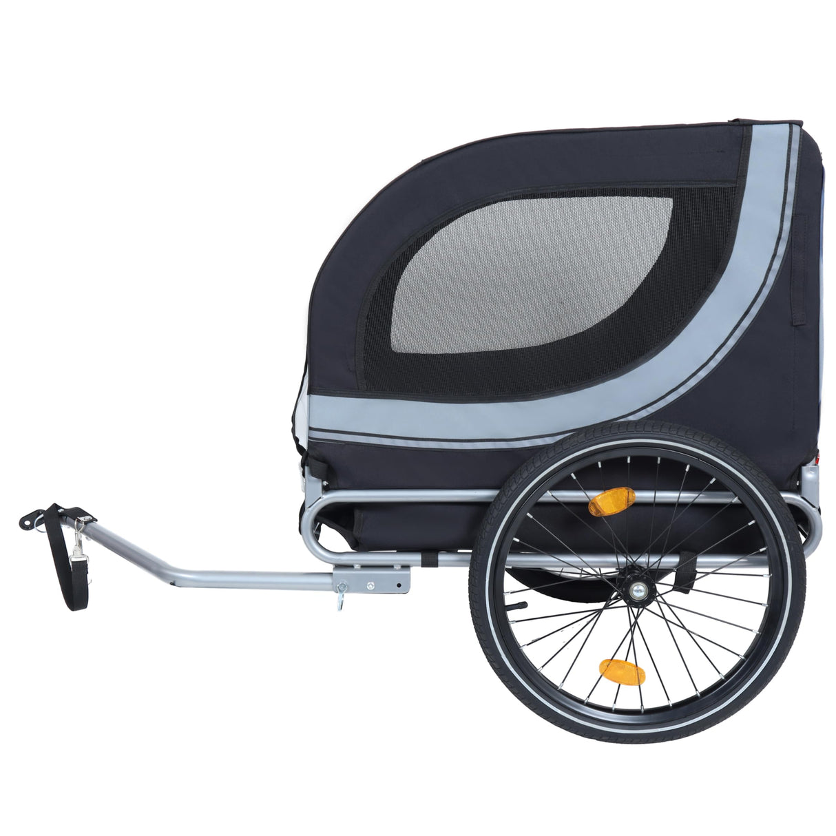 Large Dog Bike Trailer, 88 LB Capacity Pet Cart Bicycle, All-Terrain Pet Carrier, Cargo Carrier, Durable Steel Frame for Travel, Cycling, Outdoor Adventures, Black