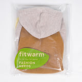Fitwarm Color Block Dog Hoodie Sweater, Winter Clothes for Small Dogs Boy Girl, Lightweight Pet Hooded Sweatshirt, Brown, Beige, XL
