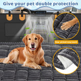 Abdtech Backseat Dog Bed Mat for Car: 23.6" x 52" Non-Slip Dog Bed for Back Seat - Soft and Comfortable Dogs Blanket - Washable Travel Pet Mat Seat Protector Fit for Back Seat Cover, Grey