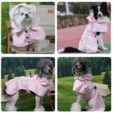 MAMORE Dog Raincoat Waterproof Dog Rain Jacket with Cute Hood for Small Medium Large Dogs Puppy Poncho Reflective Adjustable (Pink, XXX-Large)