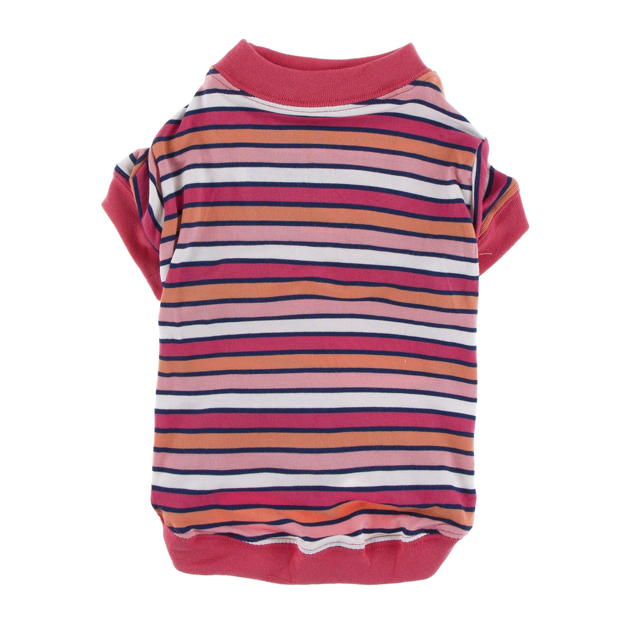 KicKee Pets Print Dog Tee (S, Botany Red Ginger Stripe)