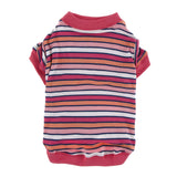 KicKee Pets Print Dog Tee (S, Botany Red Ginger Stripe)