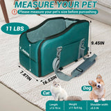 LIWSHWZ Console Dog Car Seat - Portable Travel Dogs Armrest Booster Seat with Absorbent Recyclable Diaper Pad,Dog Seat Belt for Car,Pockets,Zippered Enclosure,for Pets Under 11 lbs