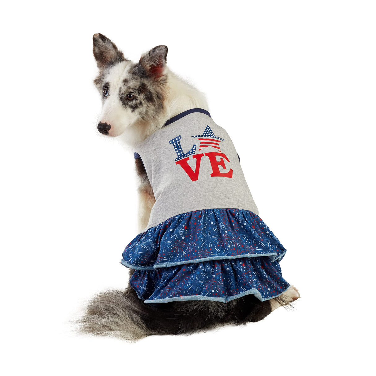 Best Furry Friends Dress for Dogs, Love Stars & Stripes, X-Large