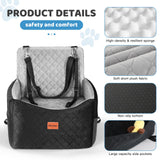 Mmczwgc Dog Car Seat for Small/Medium Dogs Under 35 lbs – Pet Booster Seat with 6-inch Memory Foam, Dog Car Bed with Removable and Washable Cover, 2 Safety Belts and 2 Storage Bags