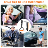 Kaiedos Car Door Handle for Elderly - 4 in 1 Auto Cane Portable Vehicle Support Handle Door Assist Bar, 2 Pack Car Handle Assist，Max Load: 500 Lbs, Anti-Slip Design (Orange)
