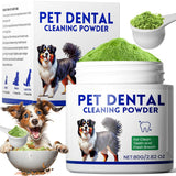 Dog Dental Powder, Dog Teeth Cleaning Powder, Targets Tartar & Reduces Plaque & Bad Breath - Teeth Cleaning Made Easy Eliminate - Meat-Flavored Formulated