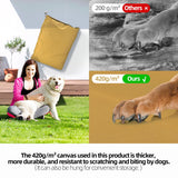 Sytopia 36 Inch Waterproof Canvas Outdoor Dog Bed for Large and Medium Dogs, Washable Removable Cover, Indoor Outdoor Patio Pet Pad, Yellow