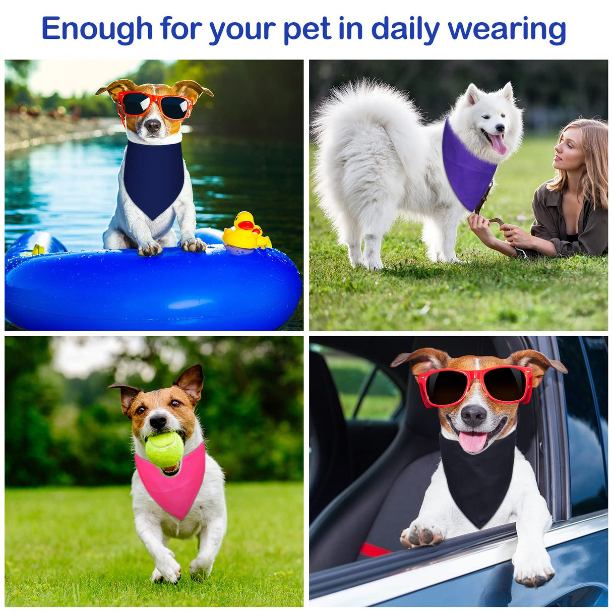 Saintrygo 20 Pcs Plain Dog Bandanas Bulk for Puppy Dogs Heat Transfer Adjustable Pet Bandanas Blank DIY Triangle Sublimation Washable Puppy Bibs Scarfs for Small Medium Large Pet(25 x 17 x 17 Inches)