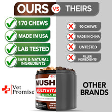 Load image into Gallery viewer, Turkey Tail Mushroom for Dogs - 170 Chews - Mushroom Supplement for Dogs - Lions Mane - Reishi - Immunity Support Multivitamin Vitamins - Joint Health - Energy - Gut - Skin - Made in USA
