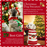 4 Pack Dog Christmas Sweater, GOYOSWA Dog Christmas Outfit Holiday Sweater Santa Snowman Reindeer Elf Knitted Sweaters for Small Medium Large Dogs Pets (Medium)