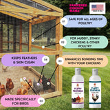 Feather Shampoo for Chickens | Bird Shampoo for Cockatiels, Cockatoo, Parrots: Poultry Conditioner & Baby Chicken Supplies, Gamefowl Supplies for Clean Feathers (Lavender)