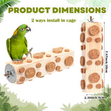 Skyygemm 2 Pieces Bird Chew Toy Wooden Foraging Toys for Birds Parrot Cork Stopper Toys Woodpecker Feeding Toy for Macaws, Small Parakeets, Conures, Budgies, Finches Conure Cockatiel
