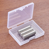 SMARTAKE 45 Pcs Refrigerator Magnets, 10x2.6mm Small Round Fridge Magnets, Multi-Use Premium Neodymium Office Magnets for Fridge, Whiteboard, Billboard in Home, Kitchen, Office and School (Silver)