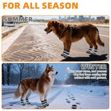KOOLTAIL Anti Slip Dog Socks to Prevent Licking Paws and Slipping, Extra-Thick Grip Pet Boots & Paw Protectors, Winter Warm Puppy Shoes Booties for Hardwood Floors Small Medium Large Senior Dogs,XL