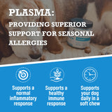 WINPRO Allergy Chews – Plasma-Powered Formula for Dog Seasonal Allergy Support – Grain-Free, Natural Blood Protein Supplements – 60 Soft Chews