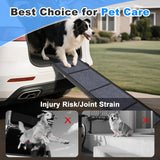 COSIEST Dog Ramp for Car, 70.9" L x 19.7" W Extra Wide Folding Dog Ramp for Large Dogs Up to 250LBS, Portable Pet Steps with Non-Slip Surface for SUV, Bed