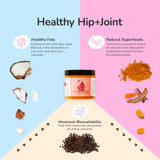 kin+kind Hip and Joint Supplement for Dogs & Cats – Vet Formulated Natural Joint Support with Organic Turmeric, Black Pepper & Coconut – Dog Essentials & Cat Essentials – Made in USA – 8 oz (Large)