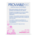 Nutramax Proviable Probiotics for Dogs and Cats, Daily Digestive Health Supplement with Multiple Strains of Bacteria, Cat and Dog Probiotics Plus Prebiotics, 30 Capsules