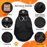 2 Pack Dog Hoodie for Medium Large Small Dogs, Soft Warm Dog Sweater Jackets Winter Fall Pet Hooded Clothes Custume Dogs Sweatshirt with Leash Hole and Pocket, Black ans Grey, ML