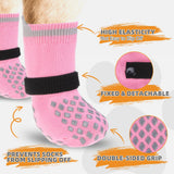 KOOLTAIL Anti Slip Dog Socks Booties to Prevent Licking Paws Scratching, Pet Boots&Paw Protector for Hardwood Floors, Dog Shoes for Winter, Traction Control Grip Socks for Small Medium Large Dogs XL