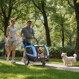 VEVOR Dog Bike Trailer, Supports up to 88 lbs, 2-in-1 Pet Stroller Cart Bicycle Carrier for Small & Large Dogs, Easy Folding Frame with Quick Release Wheel, Universal Bicycle Coupler, Internal Leash