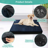 COSHNIBI Dog Bed Covers Replacement Washable,Waterproof Bed Covers Soft Plush Replacement with Zipper & Removable for Dog/Cat 44''Lx32''Wx4''H-Navy Blue