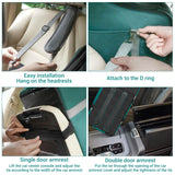 LIWSHWZ Console Dog Car Seat - Portable Travel Dogs Armrest Booster Seat with Absorbent Recyclable Diaper Pad,Dog Seat Belt for Car,Pockets,Zippered Enclosure,for Pets Under 11 lbs