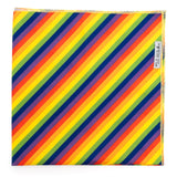 THE WORTHY DOG Classic Tie-Ai Dog Bandana – Soft Cotton Flannel Square Pet Bandana, Rain Pattern, Multicolored, Large