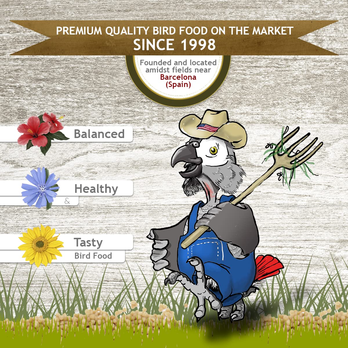 Psittacus Mini 1 lb | Complete Pellet Diet for Cockatiels, Conures and Cockatoos | Premium Food for Birds, 100% no-GMO