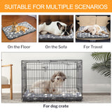 WITTOP Washable Dog Bed Plush Orthopedic Outdoor Crate Mat with Non-Slip Bottom,Luxe Soft Kennel Pad for Pets, Cozy Cage Cushion & Pet Sleeping Mattress Large Sized,Medium,Small Dogs,36 x 24 inch,Grey