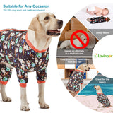 LovinPet Large Dog Shirt/Dogs Onesies/Doberman Sun Shield Shirt/Space Astronauts Black Print/Lightweight Pullover, Large Puppy PJ's/Full Coverage Doberman Pajamas /2XL