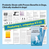 Doctor By Squeeze Probiotics for Dogs Gut Health Immunity Skin&Allergy Care Diarrhea Relief Digestive Stomach Support with L. crispatus KT-11 Lickable Paste Formula Individually Packaged, Chicken
