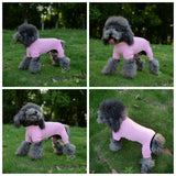 LoveLongLong Dog Jumpsuit with UV Protection and Quick-Dry Fabric for Spring Summer Pet Pajamas Pink XL