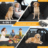 Elouta Dog Car Seat Cover for Back Seat,100% Waterproof Scratch Proof Nonslip Seat Cover,600D Heavy Duty Scratch Soft Dog Hammock for Car for Cars