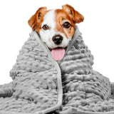 LaSyL Weighted Blanket for Pets | Thunder Blanket for Dogs Anxiety | Premium Soft Minky | Relaxation & Calming & Anti Anxiety | Used in Car, Bed, Couch | Dark Grey, Washable Medium 32" L x 40" W