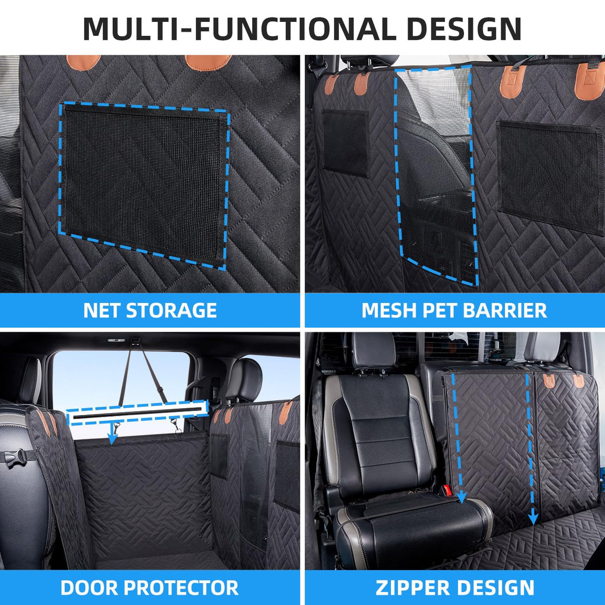 ABE Truck Floor Cover for Dogs,Dog Car Seat Cover for Back Seat,Seat Covers for Trucks,Dog Hammock for Truck,Back Seat Pet Cover for Dogs,Seat Cover for Truck F150/RAM1500/Silverado