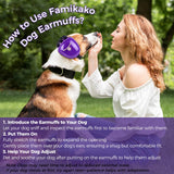 Famikako New Dog Ear Muffs for Noise Protection - 30dB NRR Dog Headphones, Noise Cancelling Hearing Protection Upgraded Design with Bell Accent (Purple, Large)