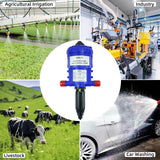 JONFLYER GEN Ⅱ 0.2-3.5% Fertilizer Injector Automatic Chemical Liquid Dosing Pump,13.21 GPM,POM Housing,Water Powered Liquid Dispenser for Drip Irrigation Garden Greenhouse Livestock Water Well