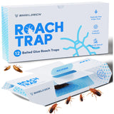 Shieldeck Roach Traps Indoor (12 Pack) – Non-Toxic Sticky Glue Traps for Roaches, Spiders & Crickets – Safe Roach Catcher for Home, Car, Apartment & Motel Pest Control