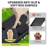 GarveeLife Dog Ramp for Car 71"× 20" Large Folding Pet Stair Ramps for Truck, SUV, with Non-Slip Surface, Up to 250 LBS, Outdoor Dog Car Ramp for Medium & Large Dogs, Portable Pet Steps
