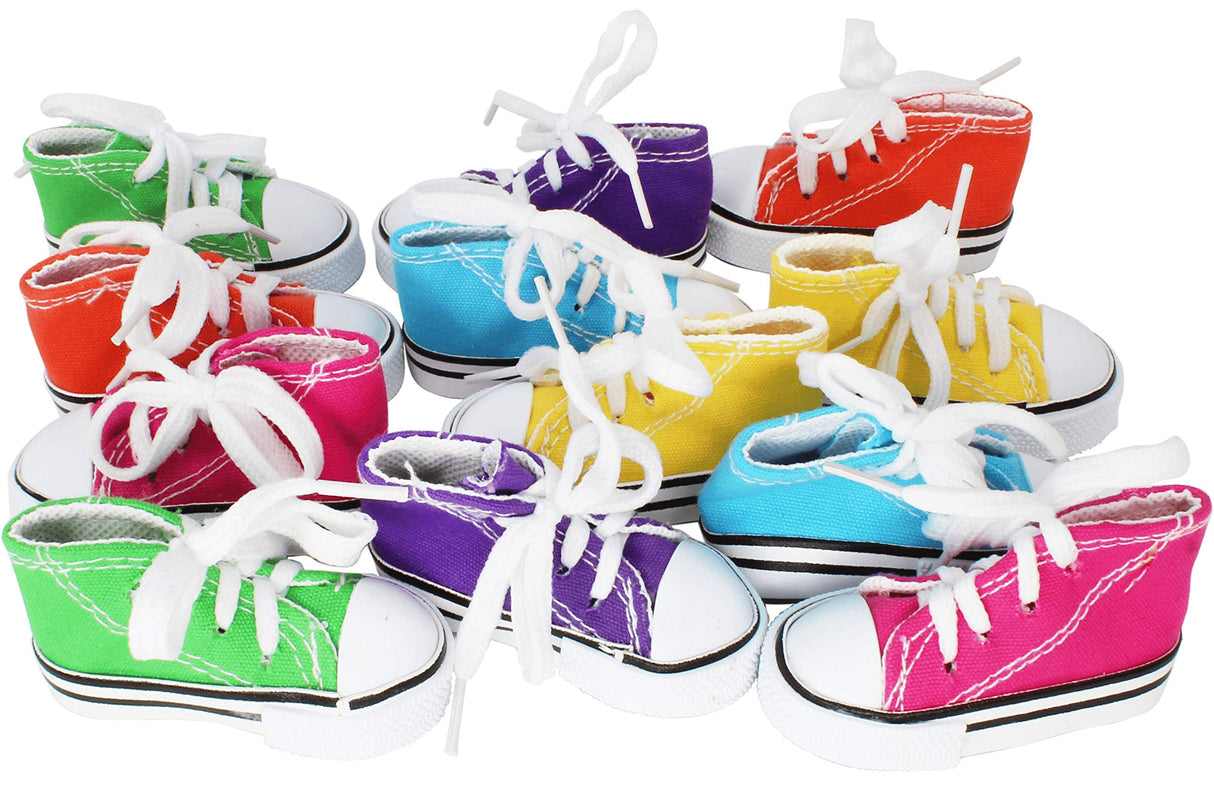 Bonka Bird Toys Pk12 Mini Sneakers 3" Long by 1.50" High by 1.25" Wide Parrot Foot Talon Cage Toy, Senegal, Ringneck, Pionus, and Similar